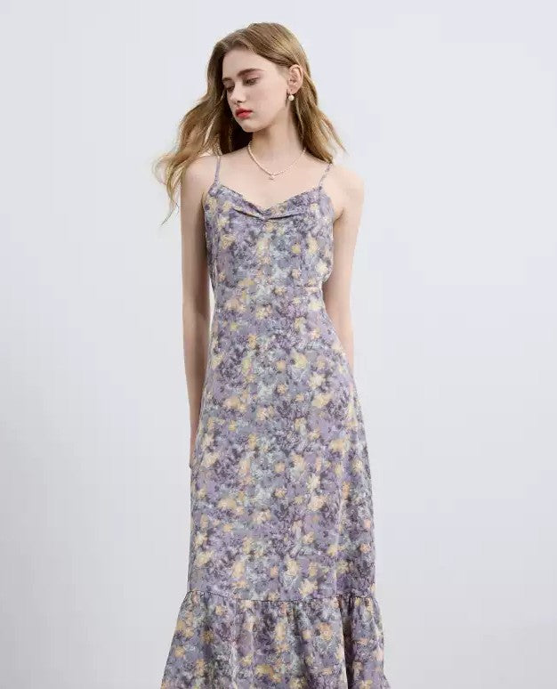 Floral Spaghetti Strap Vintage Dress