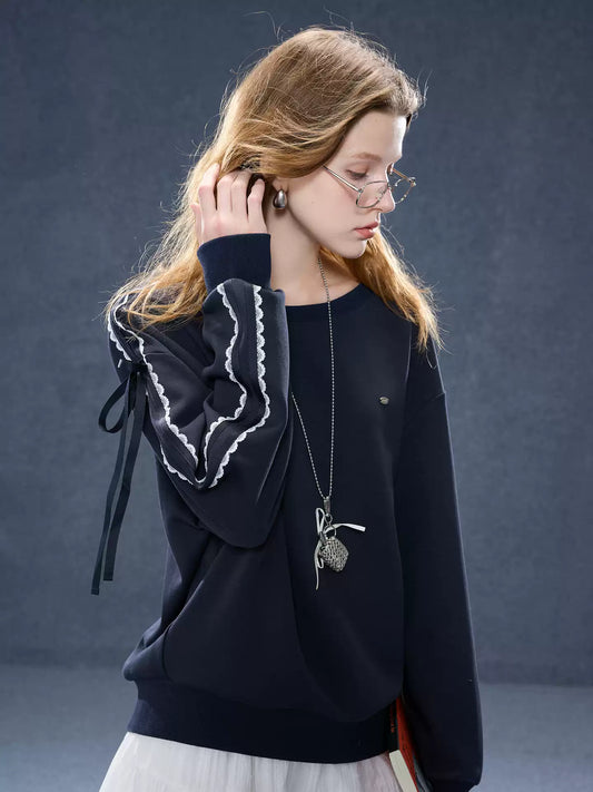 Bow Tie Crewneck Sweatshirt